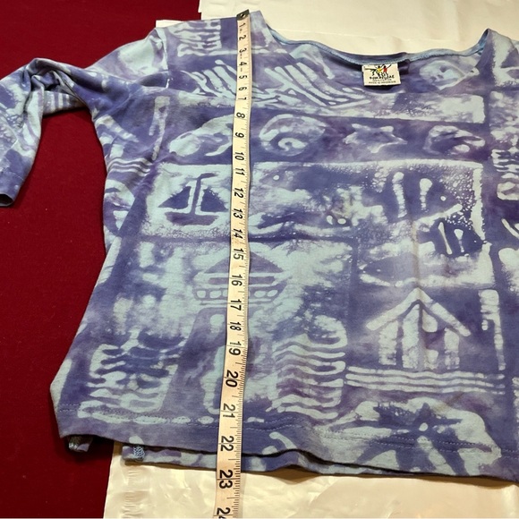90s Purple Rum Reggae shirt Tie Dye Batik beach festival summer ART hippie Large - Picture 4 of 10